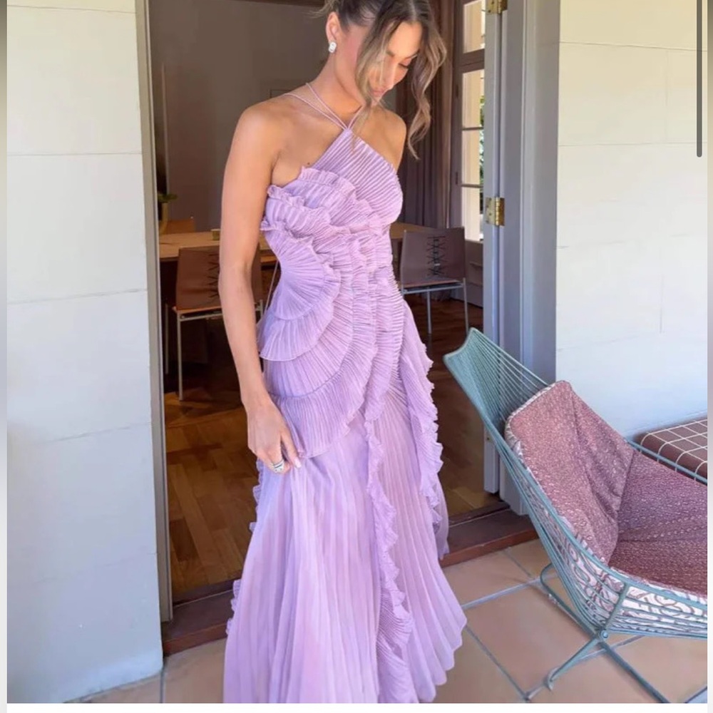 LILAC RUFFLE DRESS - Picture 3 of 8